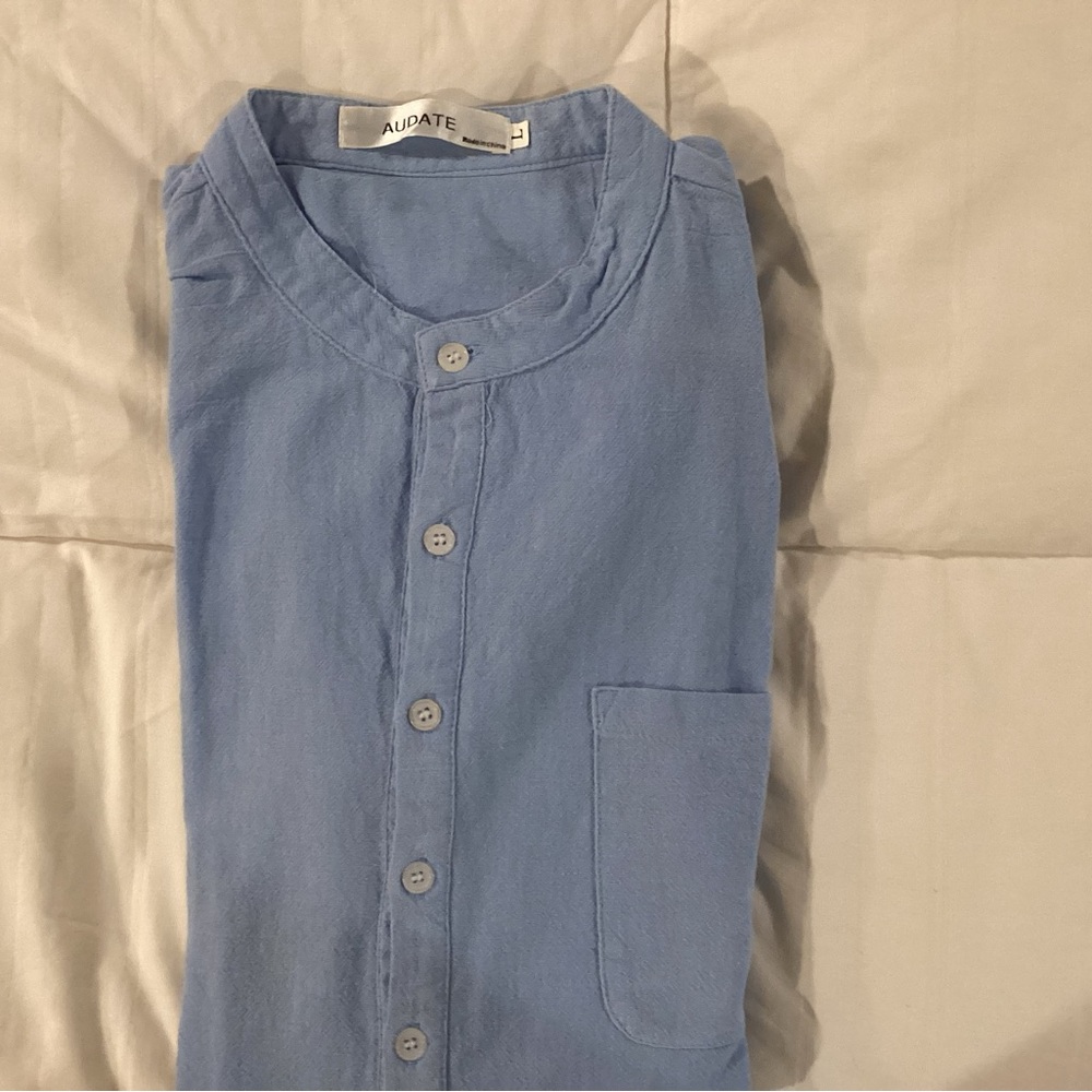 Collarband (Collarless) Light Blue Shirt